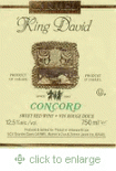 Carmel - King David Concord Kosher 0 (750ml)