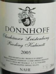 Donnhoff - Riesling Oberhauser Leistenberg Kabinett 2021 (750ml) (750ml)
