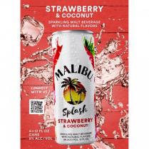 Malibu Splash - Strawberry & Coconut Sparkling Cocktail (4 pack 12oz cans) (4 pack 12oz cans)